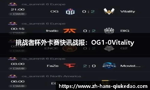 挑战者杯外卡赛快讯战报：OG1-0Vitality